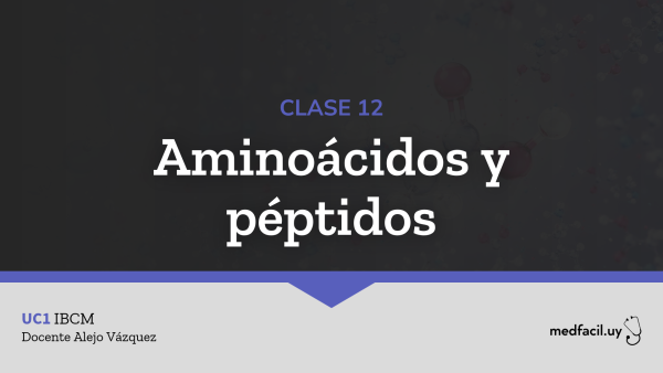 Clase 12: Aminoácidos y péptidos