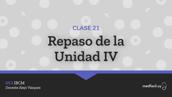 Clase 21: Repaso de la Unidad IV